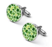The Four-leaf Clover Alloy Cufflinks Men's Classic Cuff Link Fashion Shirt Accessories for Business Party Wedding 2.0cm