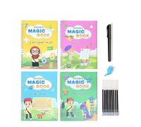 The Four Piece Set Of Enlightenment Education Magic Groove Writing Practice Book Is Reusable And Suitable For Home Classrooms(Arabic version)