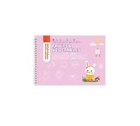 The Four Piece Set Of Enlightenment Education Magic Groove Writing Practice Book Is Reusable And Suitable For Home Classrooms(Fruits and vegetables)