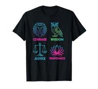 The Four Pillars of Stoicism Meditation and Mindfulness T-Shirt