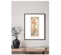 The Four Seasons - Spring - Alfons Mucha Art Nouveau Poster Print A4 Premium Paper Vintage Floral Illustration Decorative Wall Art for Home & Office