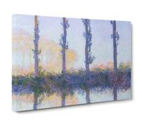 The Four Trees By Claude Monet Canvas Print | Gallery Wrapped 30mm Frame Wall Art | 20x14 inches | Ready to Hang | Impressionist Landscape Picture | Living Room Bedroom Lounge Office