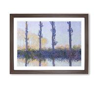 The Four Trees By Claude Monet Classic Painting Framed Print | A2 Walnut Framed Wall Art | Ready to Hang | Classic Floral Picture | Living Room Bedroom Lounge Office