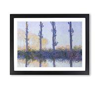 The Four Trees By Claude Monet Classic Painting Framed Print | A3 Black Framed Wall Art | Ready to Hang | Classic Floral Picture | Living Room Bedroom Lounge Office