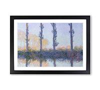 The Four Trees by Claude Monet Framed Print | A2 Black Framed Wall Art | Ready to Hang | Modern Floral Picture | Living Room Bedroom Lounge Office
