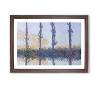 The Four Trees by Claude Monet Framed Print | A2 Walnut Framed Wall Art | Ready to Hang | Modern Floral Picture | Living Room Bedroom Lounge Office