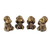 The four wise monkeys, mini desktop crafts, do not listen, do not say, do not look, do not move the monkeys resin figurines home decor gift