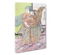 The Fourth Ichikawa Danjuro by Katsukawa Shunsho Canvas Print | Gallery Wrapped 30mm Frame Wall Art | 30x20 inches | Ready to Hang | Modern Picture | Living Room Bedroom Lounge Office
