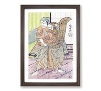 The Fourth Ichikawa Danjuro by Katsukawa Shunsho Framed Print | A2 Walnut Framed Wall Art | Ready to Hang | Modern Nature Picture | Living Room Bedroom Lounge Office