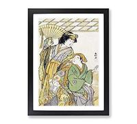 The Fourth Iwai Hanshiro By Katsukawa Shunsho Asian Japanese Framed Print | A2 Black Framed Wall Art | Ready to Hang | Asian Nature Picture | Living Room Bedroom Lounge Office