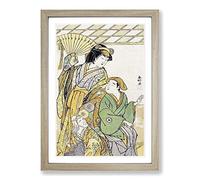 The Fourth Iwai Hanshiro by Katsukawa Shunsho Framed Print | A2 Oak Framed Wall Art | Ready to Hang | Modern Nature Picture | Living Room Bedroom Lounge Office