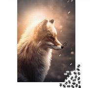 The Fox And Butterfly Glow 1000-Piece Jigsaw Puzzle for Adults, 38x26cm/1000pcs, White Cardboard, Gift Idea for Puzzle Lovers And Evening Downtime