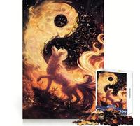 The Fox And The Yin Yang 1000 Piece Jigsaws for Teenagers Puzzle Mind Challenge Toy Calm Pastime Precise Cut Lovely Gift (38x26cm)