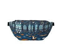 The Fox in the Forest Waist Bag | Travel Waist Bag With Twin Zips Secures Passport Mobile And Cards A One Size Keepsake For Students Flyers And Winter Holidays