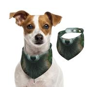 The Fox In The Grass Reversible Cotton Dog Bandanas - Adjustable Small Large Dog Drool Bib For Birthday Wedding - Double Side Print