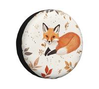 The Fox Is Among The Maple Leaves Spare Tire Cover Wheel Tire Covers,Waterproof Dust-Proof Tire Covers Protector Universal Fit For Trailer Rv Suv Truck Camper 17 Inch