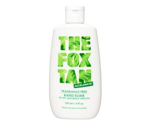 The Fox Tan Fragrance-Free Rapid Tanning Elixir, Tanning Accelerator Lotion For Darker & Faster Tans, Flawless Tans, Vegan & Cruelty-Free, 120ml
