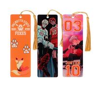 The Foxhole Court Inspired Acrylic Bookmark Set, 3PCS Double-Sided Printed Bookmarks with Tassels, Durable Book Markers for Reading, Anime Fan Gift, Book Lover Accessories (3PCS-Foxhole)