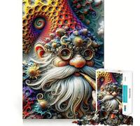 The Fractal Kissed Gnome Jigsaw Puzzles 1000 Piece for Teenagers Improve Memory Relaxing Fun Sharp Edge Unique Gift (38x52cm)