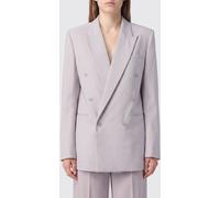 THE FRANKIE SHOP Cropped Double-Breasted Wool-Blend Blazer with Peak Lapels - Size: S - female