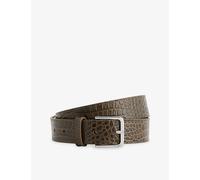 The Frankie Shop Mens The Frankie Shop Toni Croc-Patent Leather Belt Olive/Silver S
