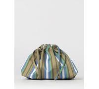THE FRANKIE SHOP Morgan Multicolor Striped Cotton Blend Clutch with Drawstring - Size: OS - female