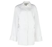 The Frankie Shop Preloved Oversized Shirt In White Cotton In Ecru Ecru
