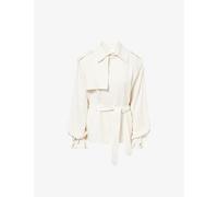 The Frankie Shop Womens The Frankie Shop Elva Fluid Short Woven Trench Ivory M