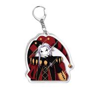 The Freak Circus Keychain Freak Circus Harlequin Pierrot Jester Character Keychain 2D Acrylic Keyring Pendant Accessories for Backpack Handbag Party Supplies