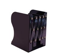 The Freedom to Adjust Bookshelf Large Metal Bookend Desk Holder Stand for Books Organizer Gift Stationery(Black)