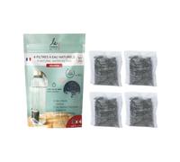 The French Charcoal Activated Charcoal Natural Water Filter X4, Portable Water Filter for Botte, Set of 4 Purify Drinking Water, Removing Chlorine