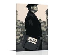 The French Drama Dispatch Anthology Comedy Vintage Movie Canvas Wall Art Living Modern Family Bedroom Music Movie Cartoon Poster 12x18inch(30x45cm) Frame-style