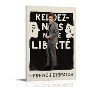 The French Drama Dispatch Anthology Comedy Vintage Movie Canvas Wall Art Living Modern Family Bedroom Music Movie Cartoon Poster 24x36inch(60x90cm) Frame-style
