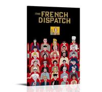The French Drama Dispatch Anthology Comedy Vintage Movie Canvas Wall Art Living Modern Family Bedroom Music Movie Cartoon Poster 24x36inch(60x90cm) Frame-style