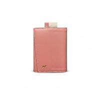 The Frenchie Co. - Speed Wallet Mini - Aroma Mini Leather Edition - Ultra-Compact RFID-Blocking Minimalist Wallet with Quick-Access Pull Tab and Front-Pocket Design, Peony, Aroma Wallet