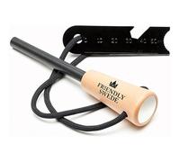 The Friendly Swede Ferro Rod Fire Starter Tool - Flint and Steel Fire Starter Survival Tool with Wooden Handle - Weatherproof Firestarter for Camping, Hiking & BBQs - Compact with Optimal Grip