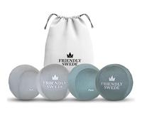 The Friendly Swede Stress Balls for Adults - Hand Therapy Ball and Hand Exerciser - 4 Pack of Stress Balls for Grip Strength Training and Stress Relief (Small (5,5cm))