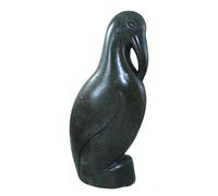The Friendly Trading Co African Shona Art Stone Garden Sculpture Tall Bird from Zimbabwe 32 x 15 cm 5kg