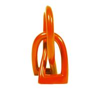 The Friendly Trading Co Eternal Love Knot Handcrafted in Stone - Orange 10cm - Fair Trade