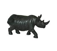The Friendly Trading Co Rhino Sculpture in Serpentine Stone 12 cm Collectible Shona Sculpture