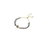 The Frienemy Aabharan Stunning Black and Gold Plated American Diamond Hand Mangalsutra Bracelet - Glamorous & Versatile