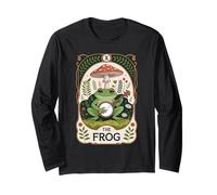 The Frog Cottagecore Tarot Card Mystical Frog Art Gift Long Sleeve T-Shirt