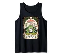 The Frog Cottagecore Tarot Card Mystical Frog Art Gift Tank Top