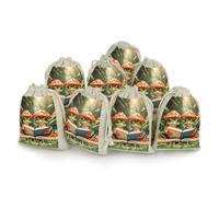The Frog Family Is Reading 8-Pack Burlap Bags Drawstring Gift Bags Party Favors Bag Weddings Pouches for Holidays & Events