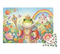 The Frog Jigsaw Puzzles 1000 Pieces Recycled Material Prince Adult Jigsaws Developing Boy & Girl‘s Intelligence Parent Child Game Activity 38x26cm/1000pcs