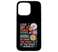 The Fruit of the Spirit Christian Cross Jesus Case for iPhone 15 Pro Max