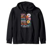 The Fruit of the Spirit Christian Cross Jesus Zip Hoodie