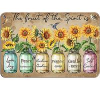 The Fruit Of The Spirit Is Love Joy Peace Metal Tin Signs Metal Posters Vintage Plaque Home Gate Garden Wall Decor Cafes Office Bars Restaurants Decor Gift For Women Men 12x8 Inch