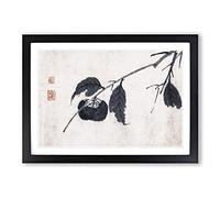 The Fruit Tree by Shen Zhou Framed Print | A2 Black Framed Wall Art | Ready to Hang | Modern Floral Picture | Living Room Bedroom Lounge Office