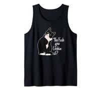 The Fuck You Lookin At? Funny Vulgar Novelty for Cat Lovers Tank Top